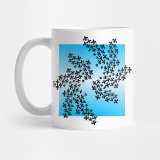 Blue Fleur de Lis fractal Mug